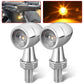 2x 8mm Amber Mini LED Indicators Turn Signal Blinkers Vintage Billet Type