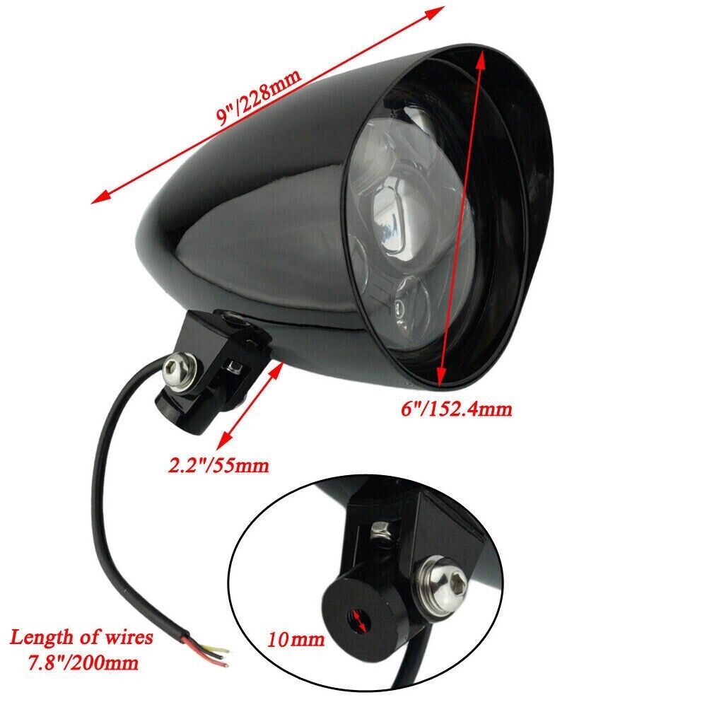 DOT E9 5.75" alloy LED daymaker bullet headlight Harley LOW RIDER FAT STREET BOB