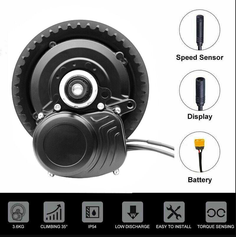 TONGSHENG TSDZ2B 500W Mid Drive Ebike Conversion Kit + SAMSUNG Cell 20AH Battery