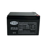 12V 12Ah AGM Deep Cycle Battery SLA Alarm Bike Solar Power Camping Marine Sealed - TDRMOTO