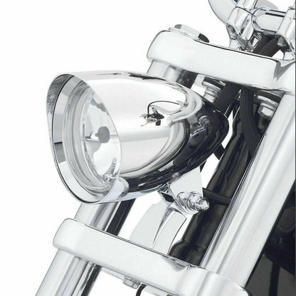 4.5'' Chrome/Black Motorcycle Bullet Headlight Light For Harley Davidson Choppers Silver