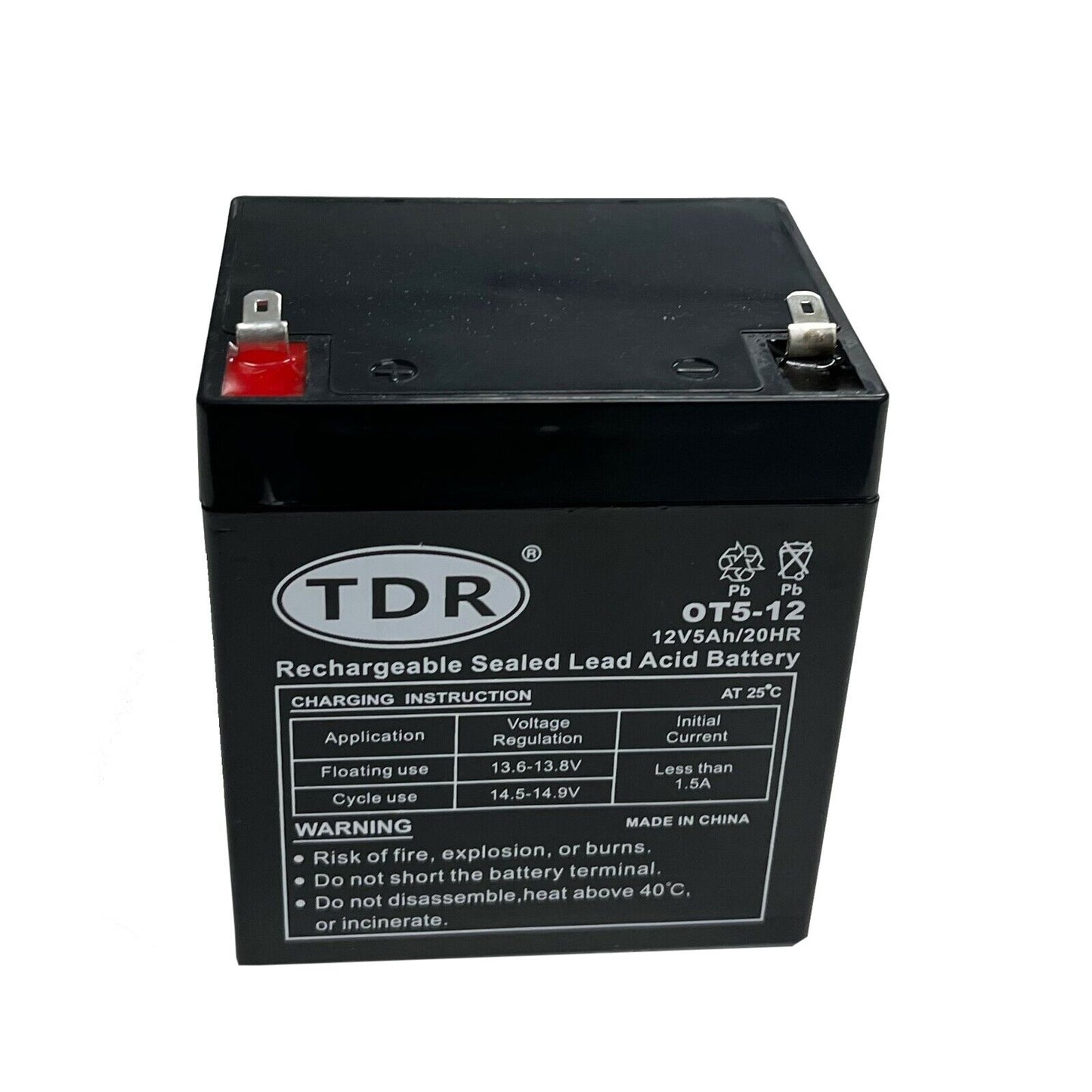12V AGM Deep Cycle Battery SLA Sealed Solar Power Scooter Toys Alarm eBike 5AH