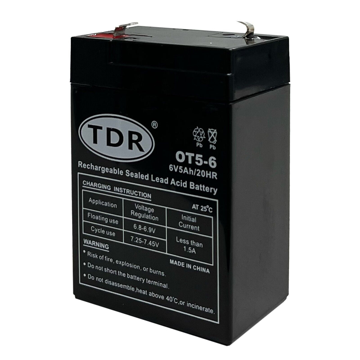 Brand New 6V 5.0AH SLA Rechargeable battery 6volt Sealed Lead 5ah Toy Electric - TDRMOTO