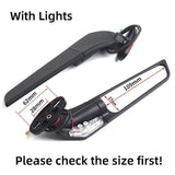 Motorcycle Adjustable Wind Swivel Wing Fin Rearview Side Mirror For Honda Suzuki Kawasaki - TDRMOTO