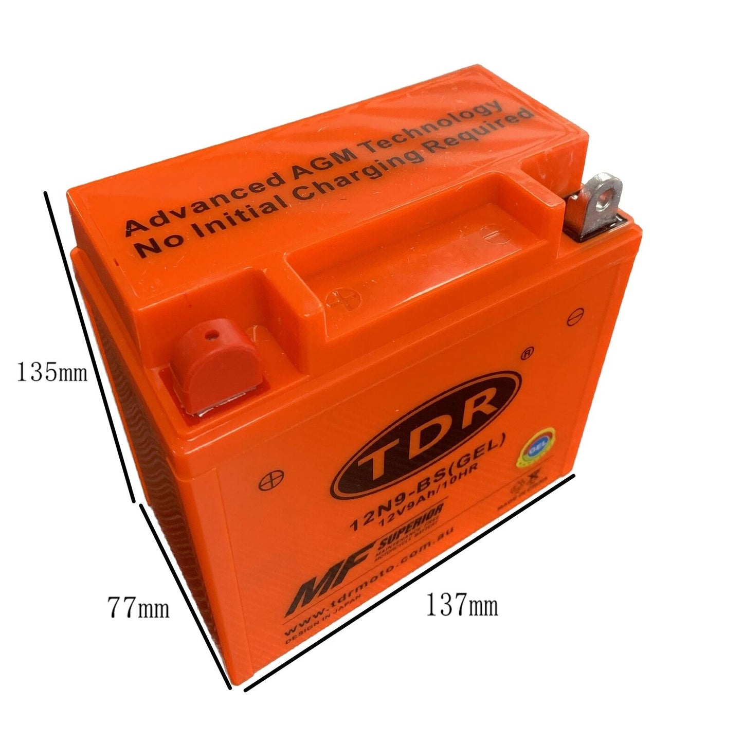12N9-BS 12V 9Ah Motorcycle Gel Battery for Atomik ATV Quad Bike Buggy YB9-B