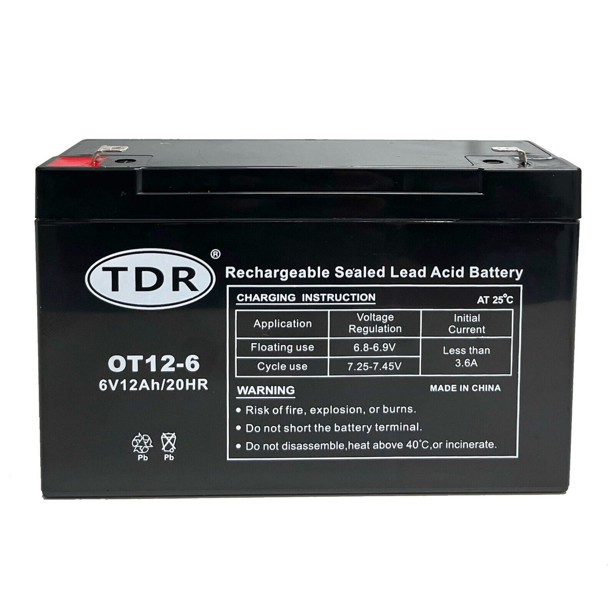 Brand NEW 6V 12AH SLA battery UPS Solar Power Scooter ride-on toy - TDRMOTO