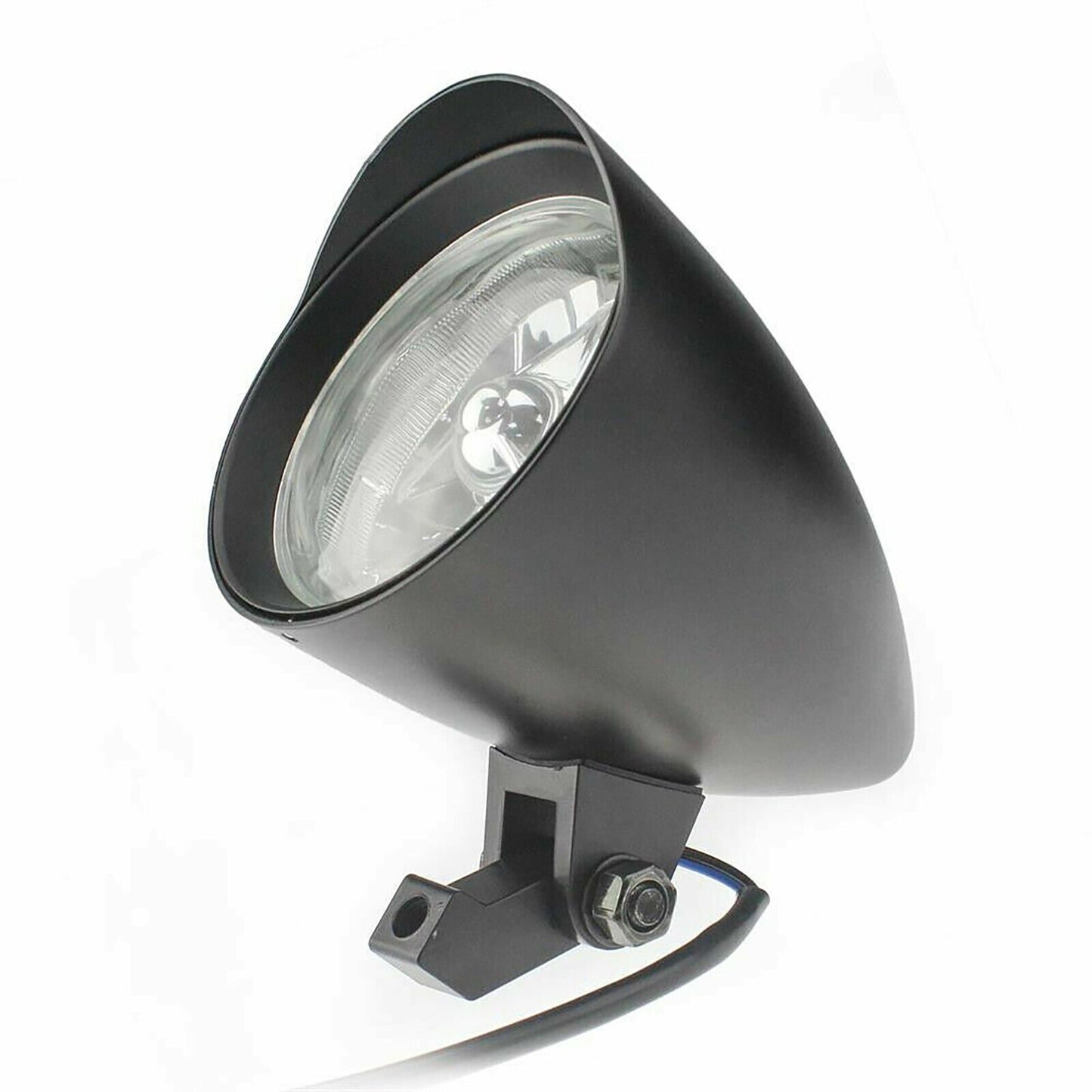 4.5'' Chrome/Black Motorcycle Bullet Headlight Light For Harley Davidson Choppers Silver