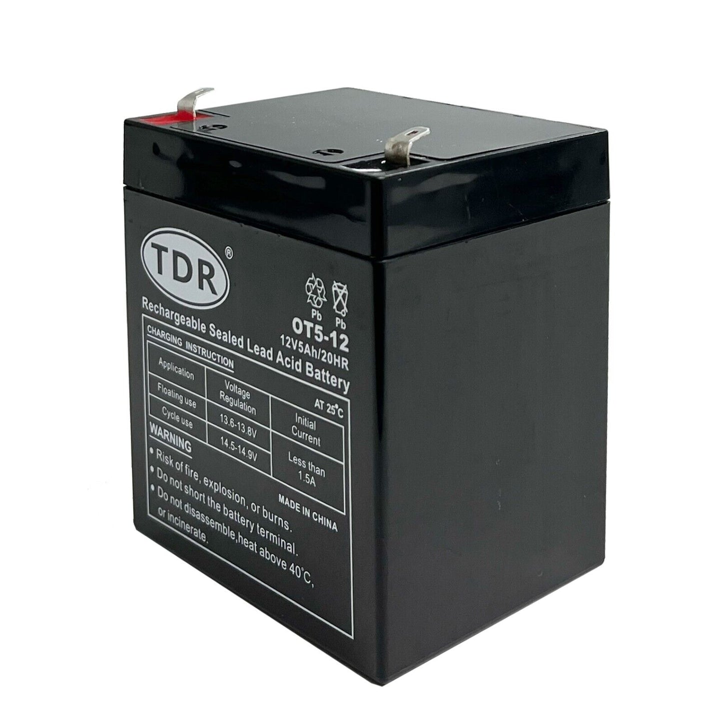 12V AGM Deep Cycle Battery SLA Sealed Solar Power Scooter Toys Alarm eBike 5AH