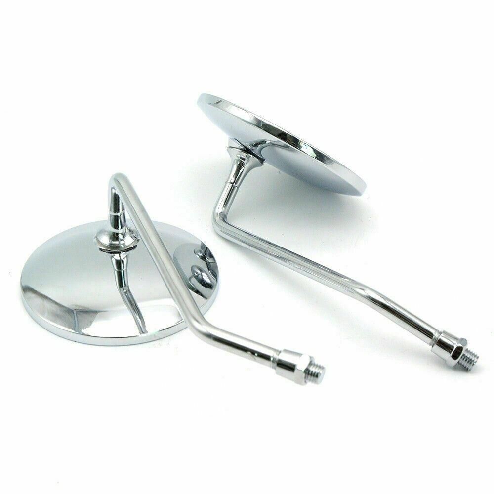 Chrome Rear View Mirror 8mm 10mm For Motorbike Motorcycle Universal Fitment