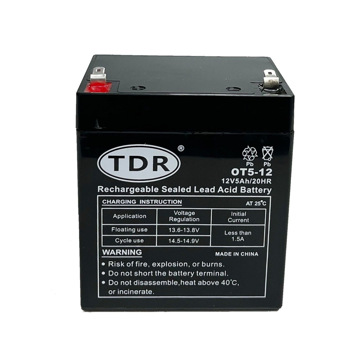 12V AGM Deep Cycle Battery SLA Sealed Solar Power Scooter Toys Alarm eBike 5AH
