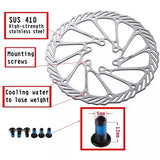 1 x Bicycle 160mm Bike Disc Brake Rotor +6 Stainless Steel Blots - TDRMOTO