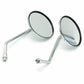 Chrome Rear View Mirror 8mm 10mm For Motorbike Motorcycle Universal Fitment