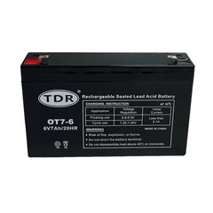 OT7-6 6V 7Ah SLA Sealed Lead Acid Rechargeable Battery F1/4.8mm Terminals - TDRMOTO