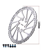 1 x Bicycle 160mm Bike Disc Brake Rotor +6 Stainless Steel Blots - TDRMOTO