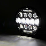 7" 75w LCD Round Headlight For HARLEY DAVIDSON SOFTAIL YAMAHA ROAD STAR CRUISER - TDRMOTO