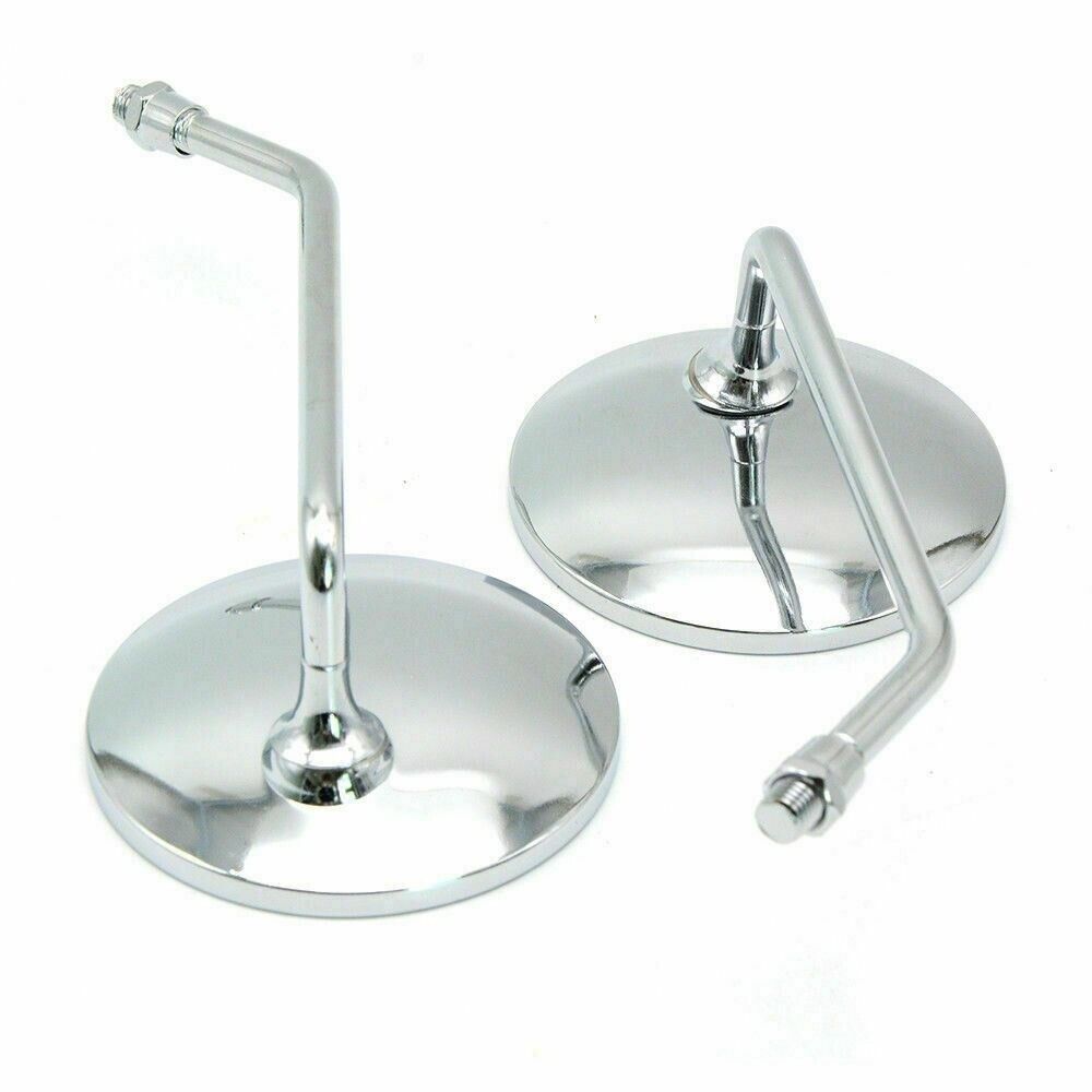Chrome Rear View Mirror 8mm 10mm For Motorbike Motorcycle Universal Fitment