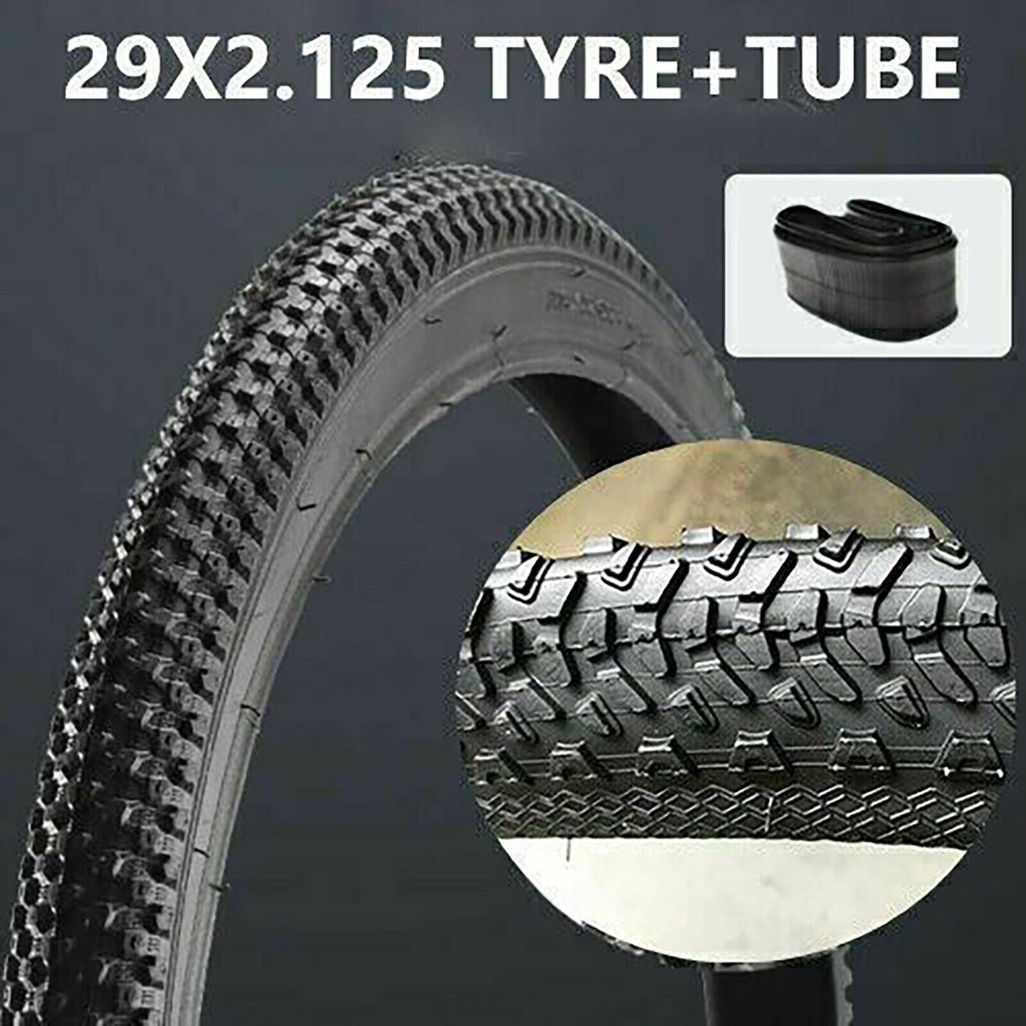 29" x 2.125" Tyres & Tubes For Bicycle Mountain Bike Electric Bike