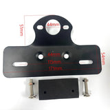 LED Cat Eye Brake Tail Light Red Lens with License Lamp for Custom Motorcycle - TDRMOTO