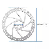 44mm Bike Brake Disc Rotor 180mm 6 Bolt MTB Mountain Road Bike Stainless Steel - TDRMOTO