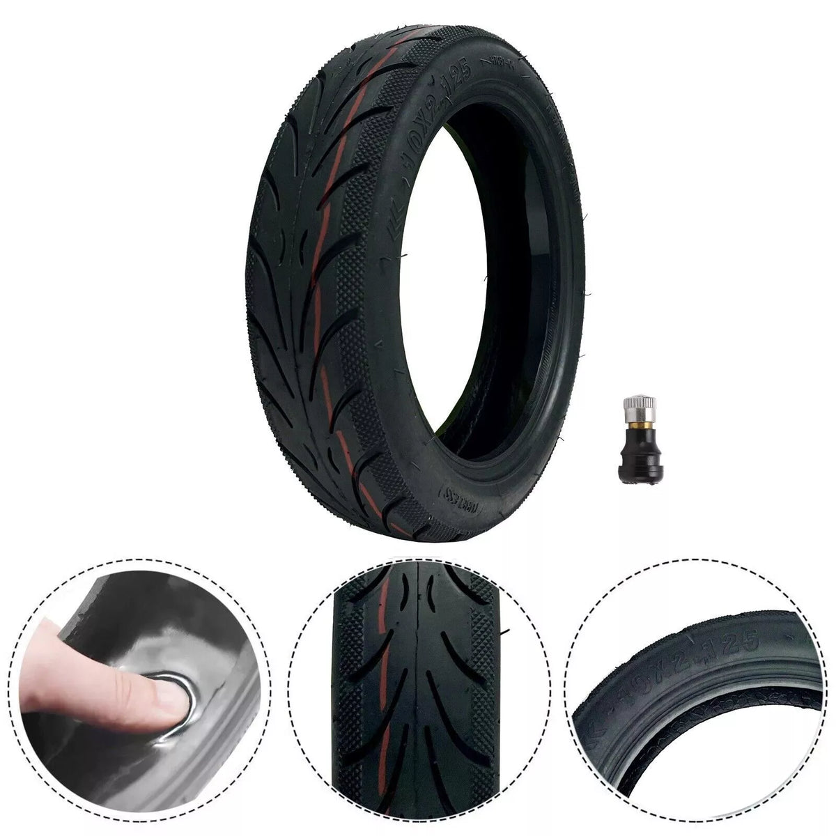 Self-sealing 10*2 125 Tubeless Tire for Ninebot F20 F30 F40 Electric Scooter - TDRMOTO