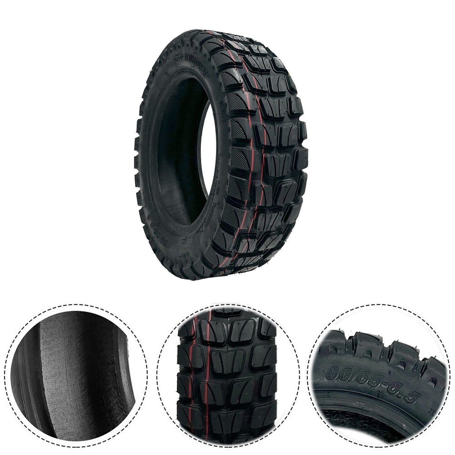 90/65-6.5 Tubeless Knobby Tyre for Mini Pocket Bike, Dirt Bike, Electric Scooter