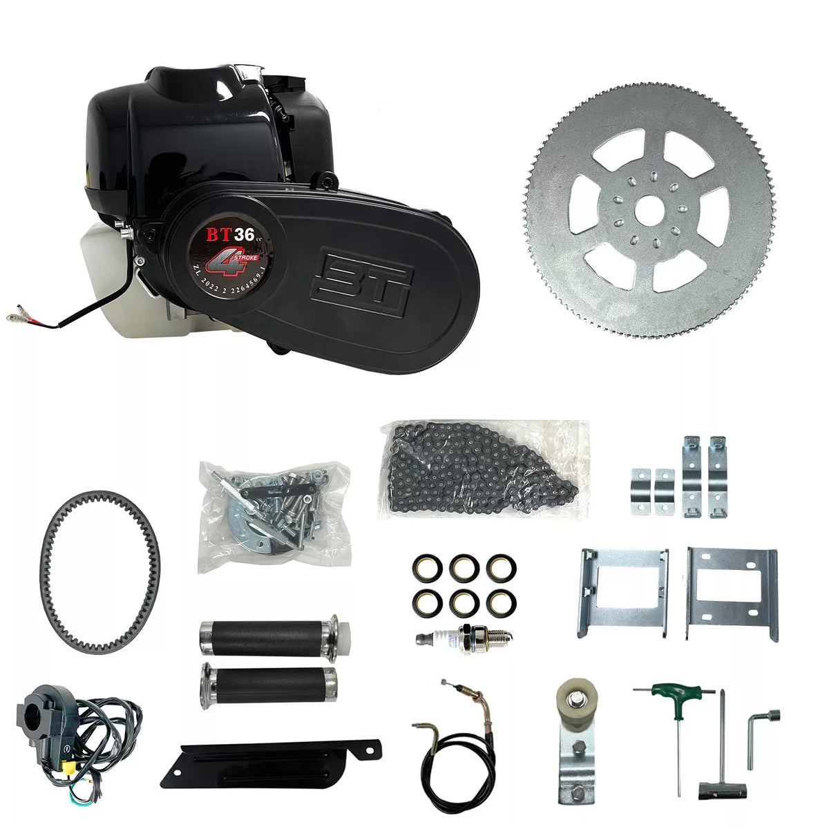 BT-36 BT36 4-Stroke 36CC Petrol Motorized CHOPPER Bicycle Bike Engine Motor Kit - TDRMOTO