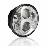 DOT SAE E9 Approved 5.75 Inch Round Silver LED Headlight Hi/Lo Motorcycle Hi/Lo Projector For Harley - TDRMOTO