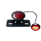 LED Cat Eye Brake Tail Light Red Lens with License Lamp for Custom Motorcycle