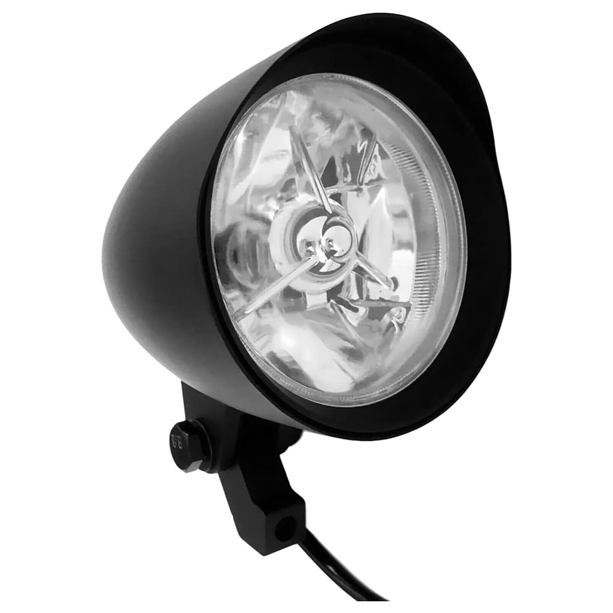 4.5'' Chrome/Black Motorcycle Bullet Headlight Light For Harley Davidson Choppers Silver - TDRMOTO