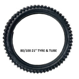 KNOBBY FRONT TYRE + TUBE 70/100-21" 21 INCH for DIRT BIKE OFF ROAD PIT BIKE - TDRMOTO