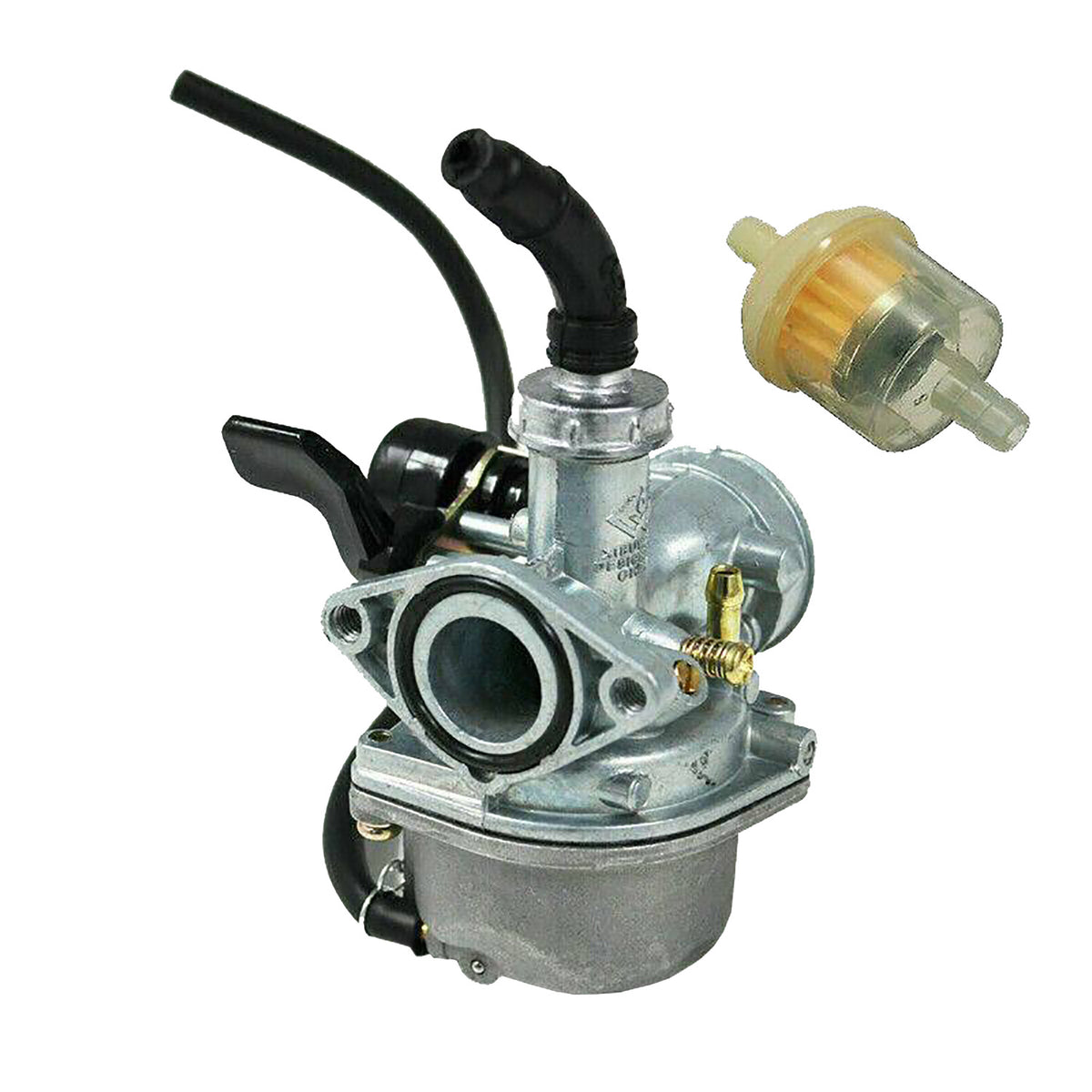 19mm Carby 50cc 70cc 110cc Dirt bike ATV Quad Carburetor 4 stroke + Fuel Filter - TDRMOTO
