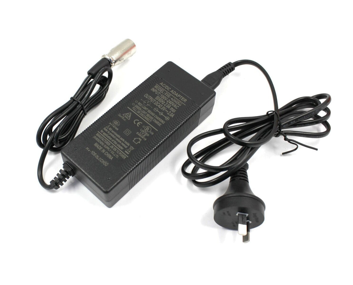 36V 3Pin XLR Plug Connector Lithium Battery Charger for Electric Scooter Bike - TDRMOTO