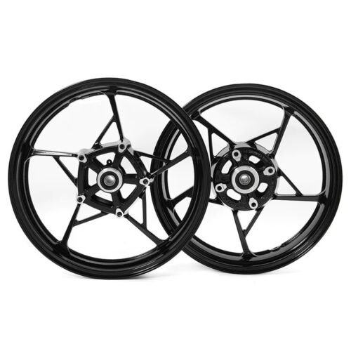 Black Front & Rear Wheel Rim For Kawasaki Z900 Z 900 2017 2018 2019 2020 2021 2022