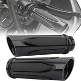 Motorcycle 1" Black Rubber Handlebar Hand Grips for Harley Sportster XL 883 1200 - TDRMOTO