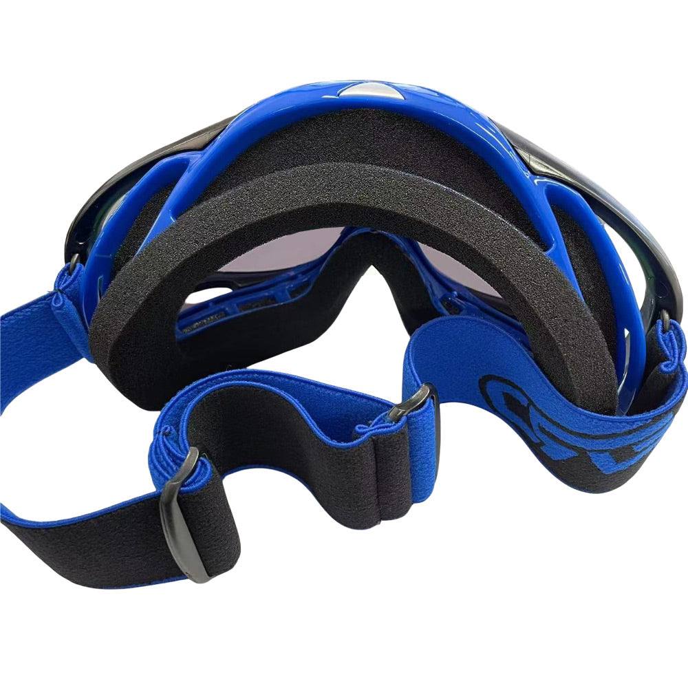 CSG Blue Goggles Tinted Lens Anti Fog For Motocross MX Sports Snow Skiing - TDRMOTO