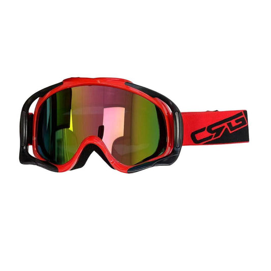 CSG Adult Red Goggles Tinted Lens Anti Fog For Motocross MX Sports Snow Skiing - TDRMOTO