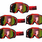 CSG Adult Red Goggles Tinted Lens Anti Fog For Motocross MX Sports Snow Skiing - TDRMOTO
