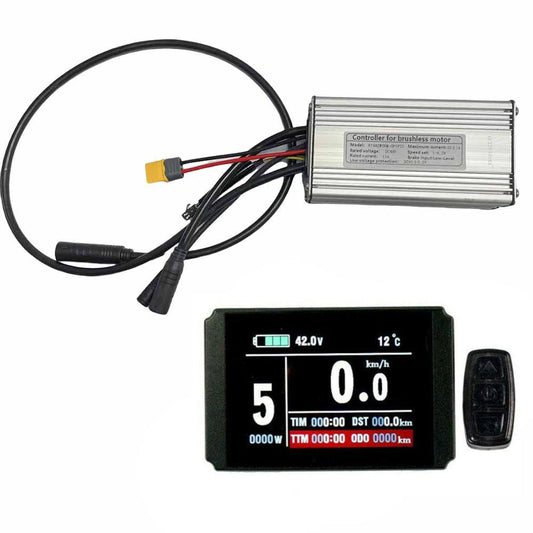 48V 500W KT Controller 22A Extra Long Cable & KT LCD8 Display For Rear Hub Brushless Motor eBike Kit - TDRMOTO