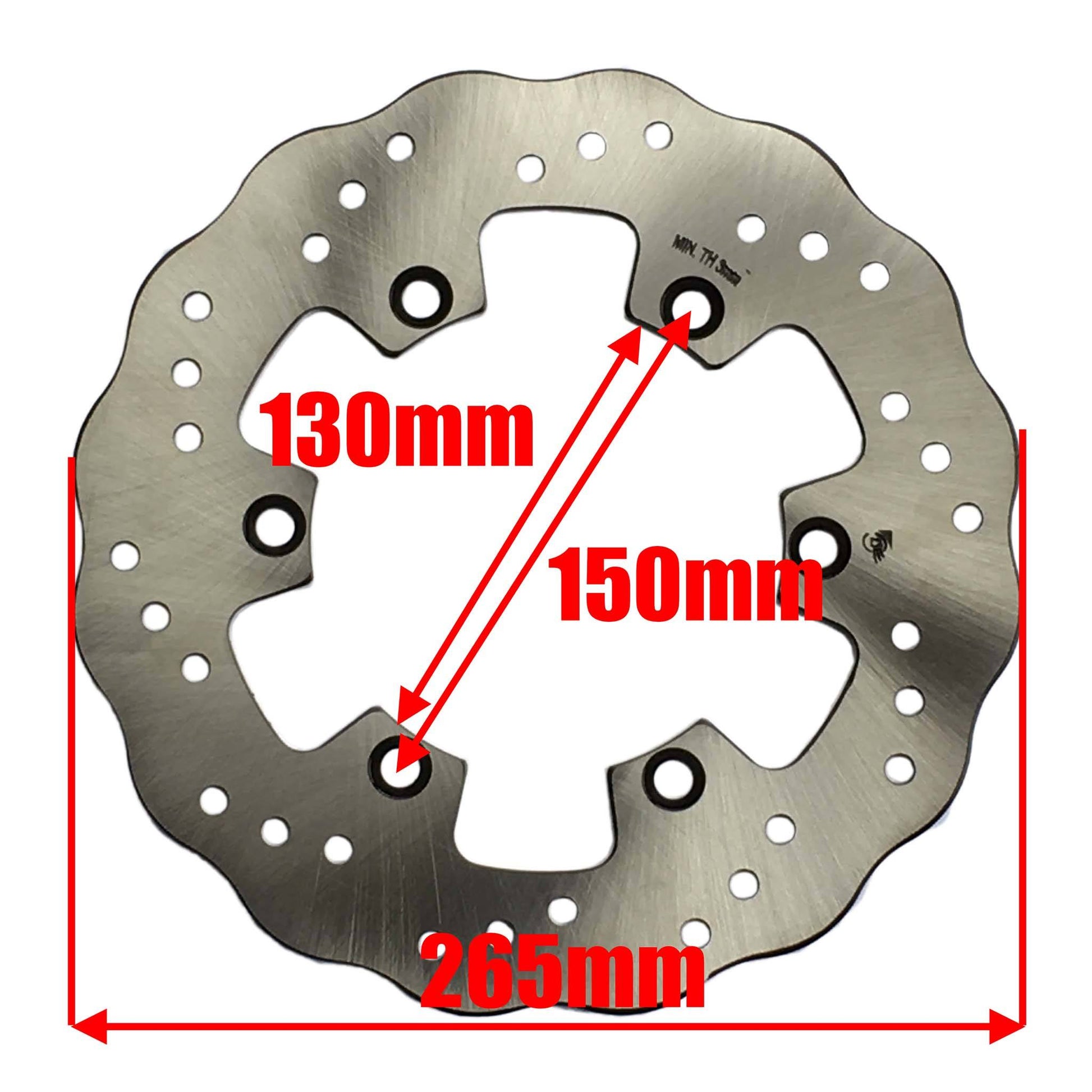 130mm/265mm Front Brake Disc Rotor For TDR XVW300 Dirt Bike - TDRMOTO