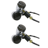 4x Chrome Motorcycle Turn Signal LED Indicator Light For Honda Yamaha Suzuki - TDRMOTO