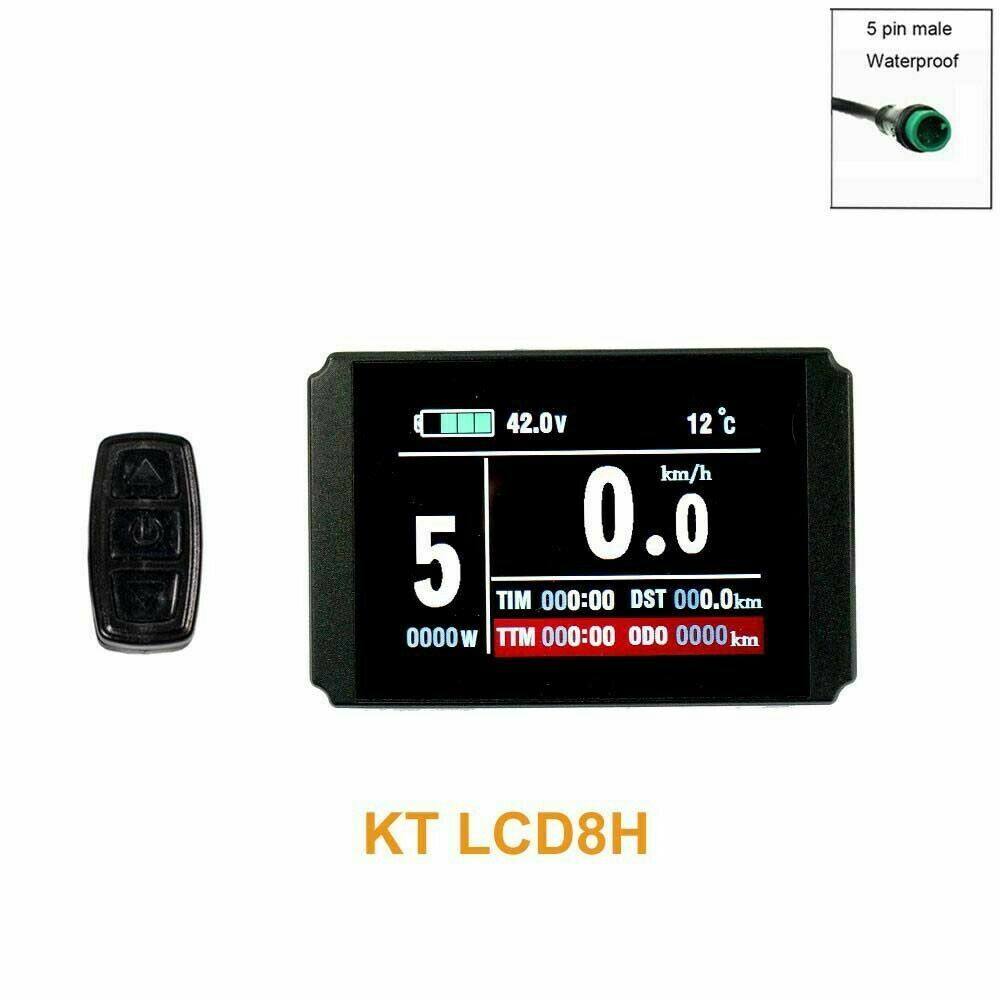 48V 500W KT Controller 22A Extra Long Cable & KT LCD8 Display For Rear Hub Brushless Motor eBike Kit - TDRMOTO
