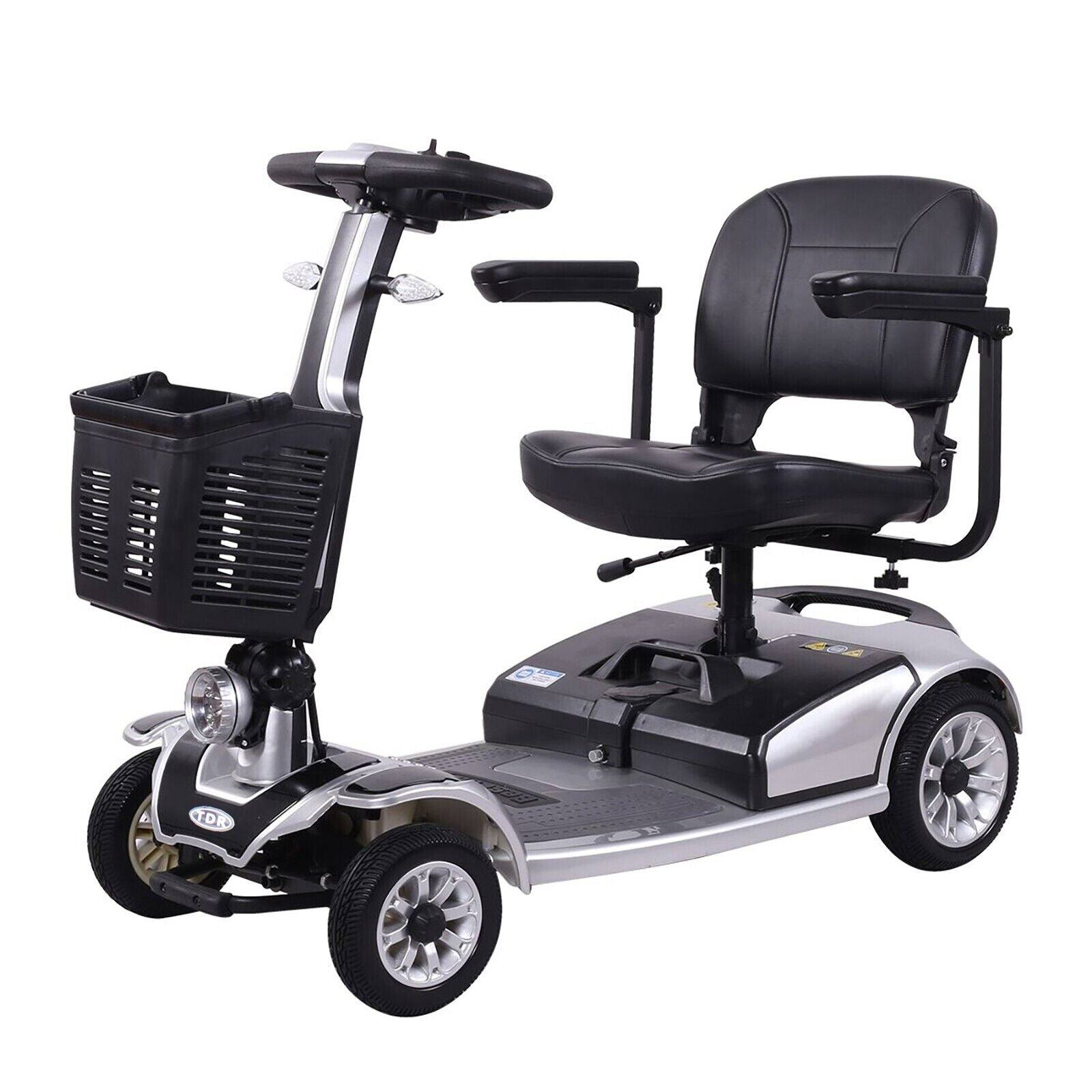 TDR Silver Mobility Scooter Foldable 350W 150kg Weight Capacity Heavy Duty - TDRMOTO