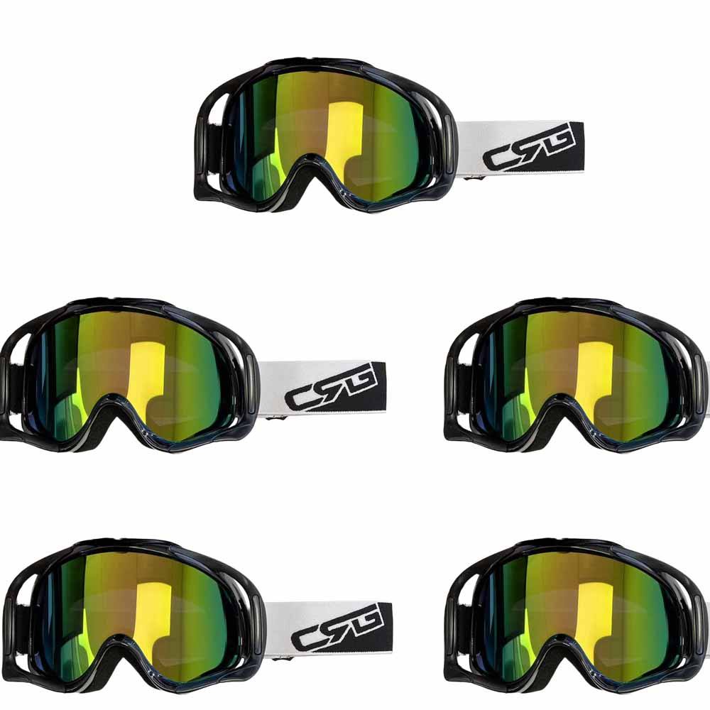 CSG Adult Black Goggles Tinted Lens Anti Fog For Motocross MX Sports Snow Skiing - TDRMOTO