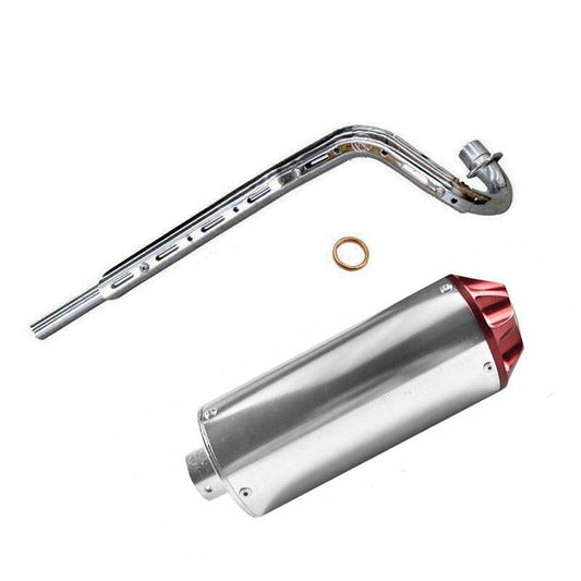 28mm Exhaust Pipe + Red Muffler For ATV Quad Dirt Bike - TDRMOTO