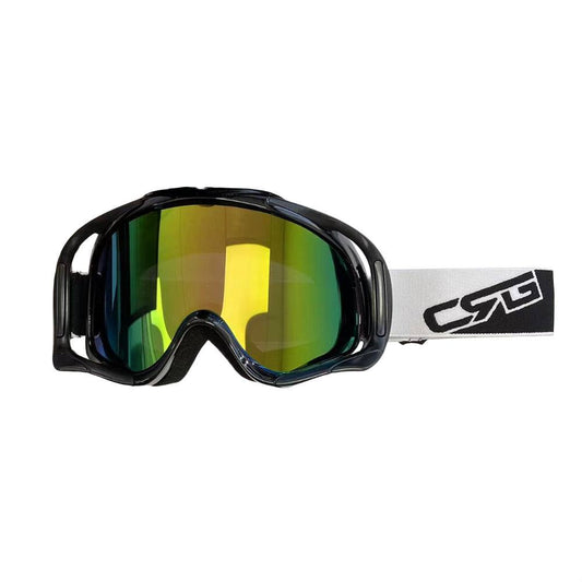 CSG Adult Black Goggles Tinted Lens Anti Fog For Motocross MX Sports Snow Skiing - TDRMOTO