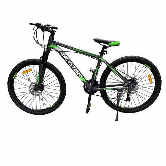 26" Green Aluminium Frame 21 Speed Bicycle Mountain Bike Bicystar - TDRMOTO
