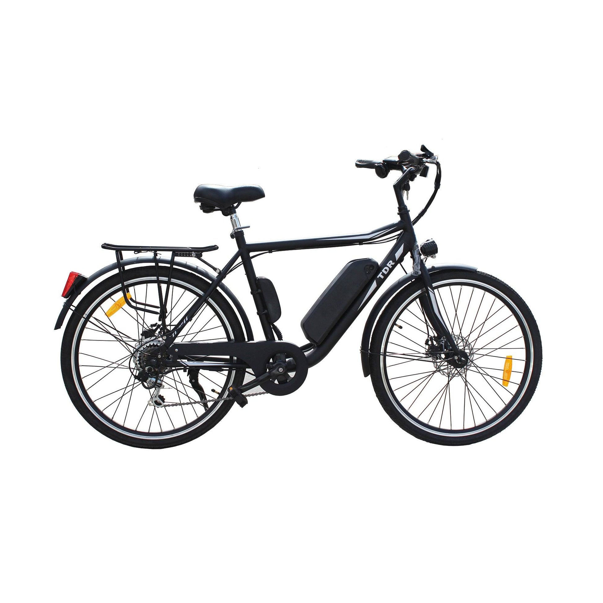 TDR 250W 26" Road City Tour Electric Bike  Bicycle 36V 10Ah Battery Shimano Gear 6 Speed Motorised - TDRMOTO