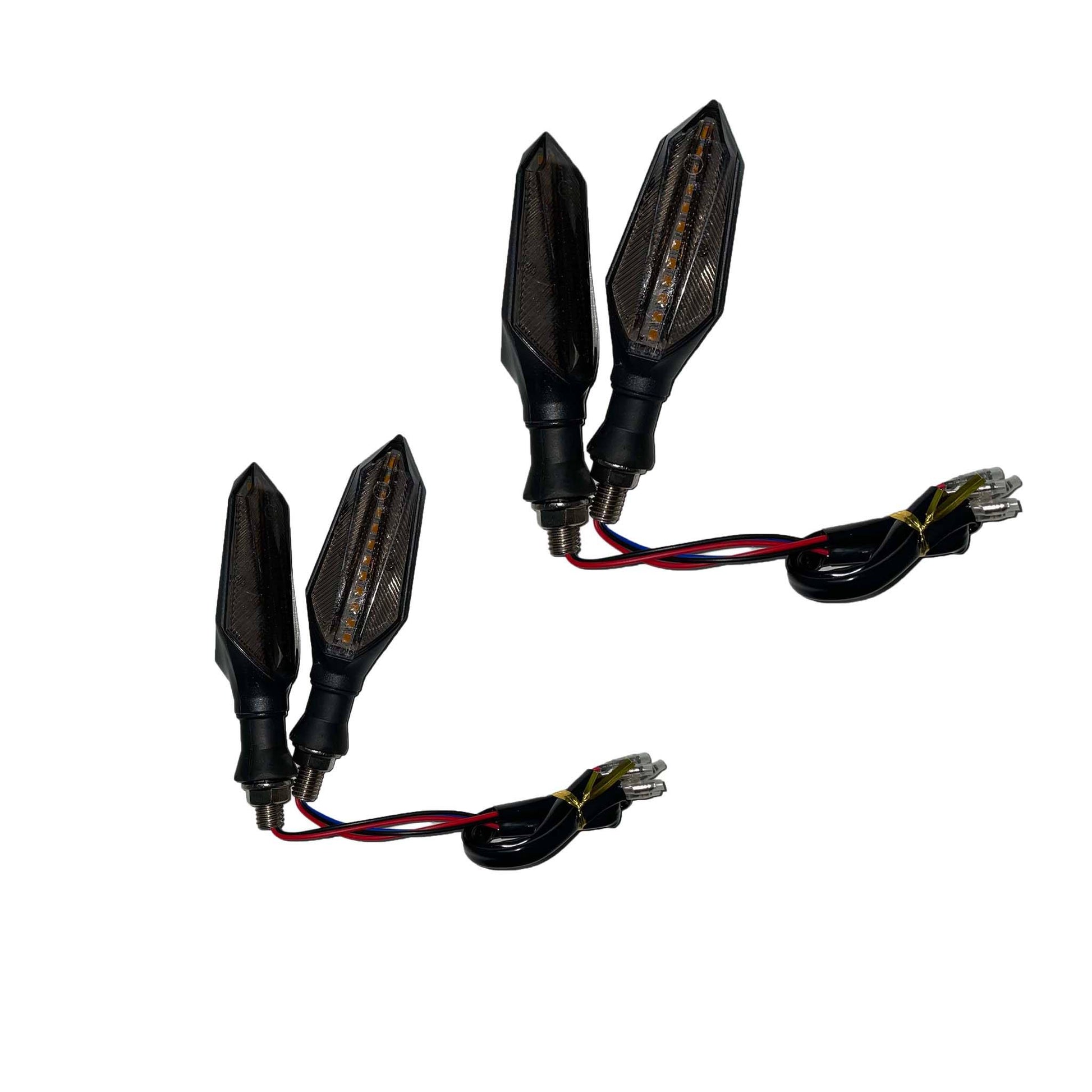4 x Amber Blue LED Indicators Blinkers Yamaha Honda Suzuki Hyosung - TDRMOTO