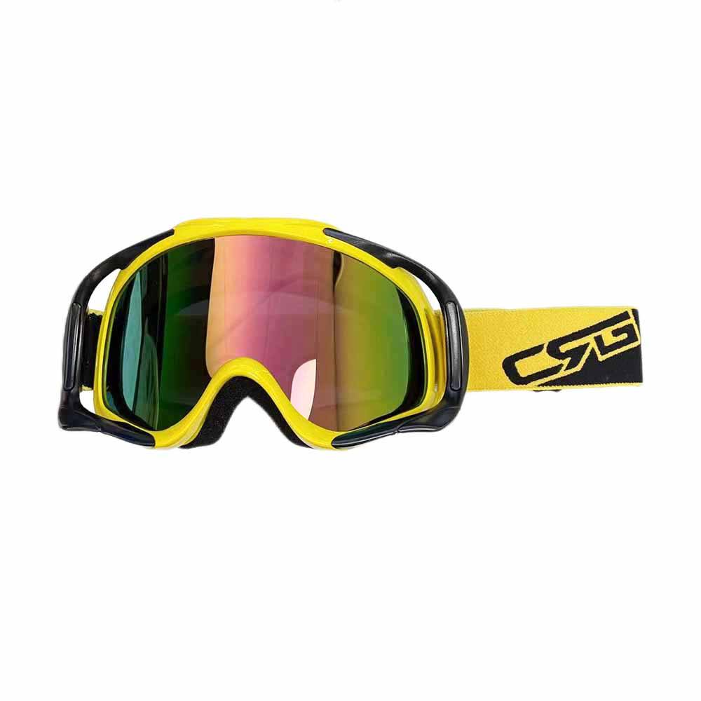 CSG Adult Yellow Goggles Tinted Lens Anti Fog For Motocross MX Sports Snow Skiing - TDRMOTO