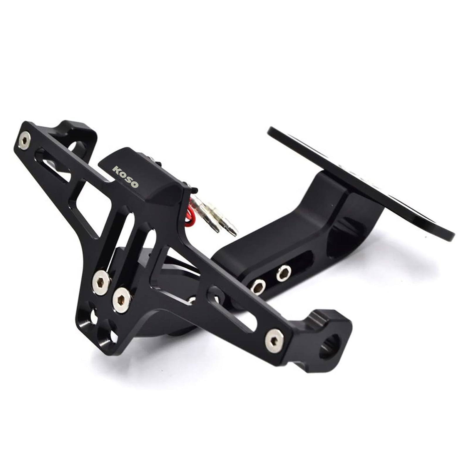 Motorcycle LED Number Plate Holder Bracket Honda Yamaha Suzui Indicator Mount - TDRMOTO
